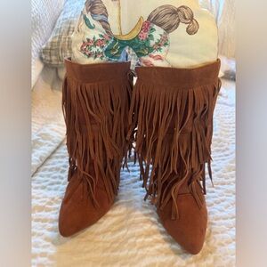 Deedee size 37 Fringe Suede Brown Boots awesome boots